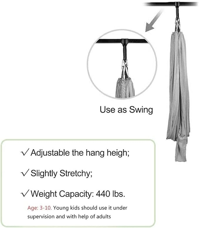 Physical Therapy Swing for Kids Autism, Adjustable Breathable Cuddle Hammock Indoor- Has A Calming Effect On Children (Hanging Hardware Included), Up to 440 Lbs (200 Kg)
