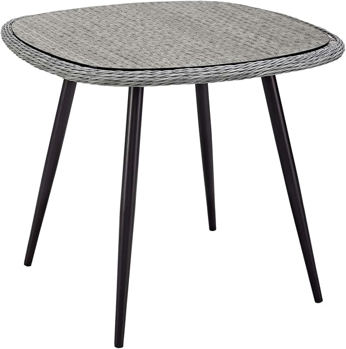 Modway EEI-3320-GRY-GRY-SET Endeavor 5 Piece Outdoor Patio Wicker Rattan Set Gray, Dining Set of 5