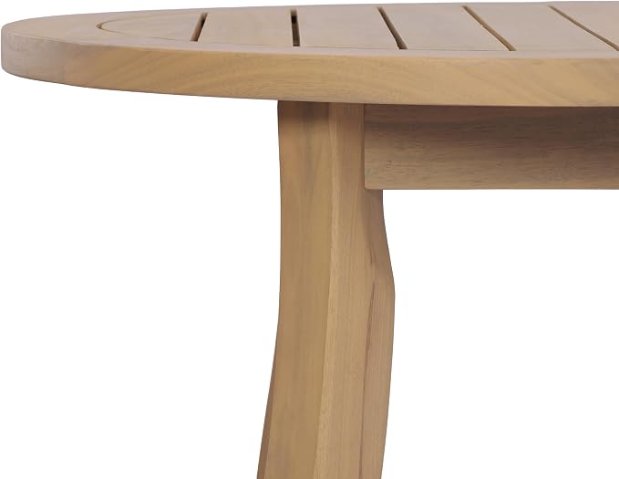 Christopher Knight Home Chuse Acacia Wood Dining Table Set for 6, Solid Wood Outdoor Dining Set for 6, 7 Piece Oval Patio Dining Table and Chair Set with Wicker Seat & Back, Light Gray + Light Teak