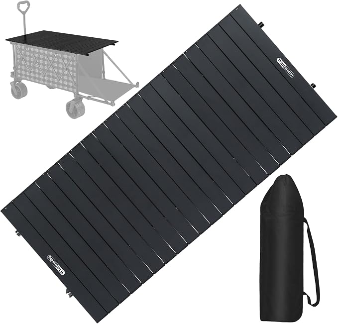 Whitsunday Outdoor Camping Folding Table Aluminum (Black, 48.5")