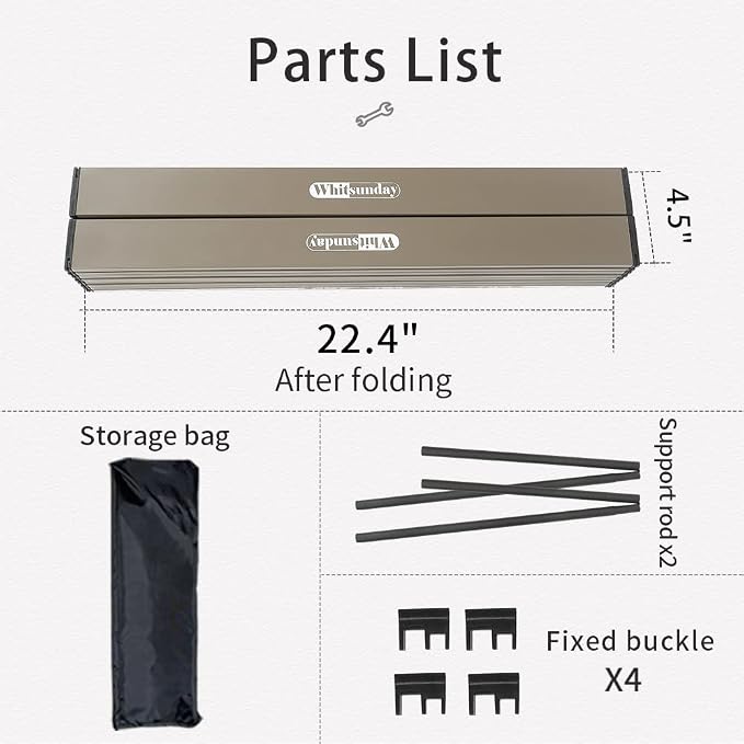Whitsunday Outdoor Folding Table for Moko Series 36.2 * 19.6 inch (Sand Desert)