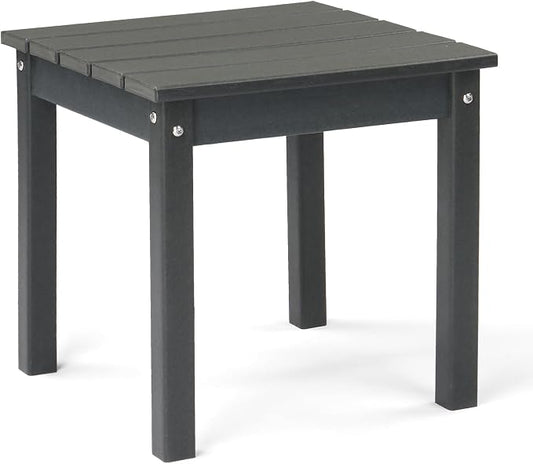 Outvita Outdoor Side Table, HDPE Adirondack Small End Tables Weather Resistant Patio Furniture for Backyard Poolside Porch Balcony