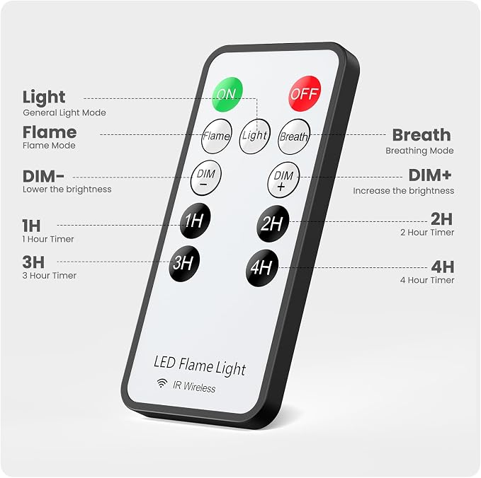 Hompavo 【Upgraded Flame Lights with Remote, Timer, 4-Mode Rechargeable | Waterproof LED Battery Operated Flameless Candles, Pillar Flickering Lanterns for Room Patio Wedding Party Halloween Decor, 1