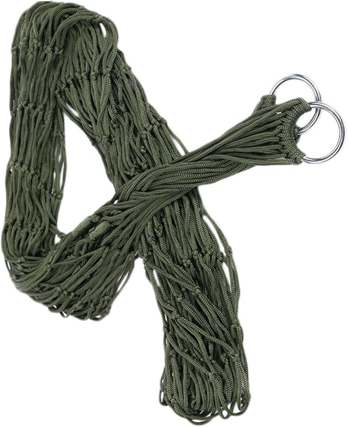 Army Green Hammock Mesh Camper Accessory Nylon Rope Camping Swing Chair