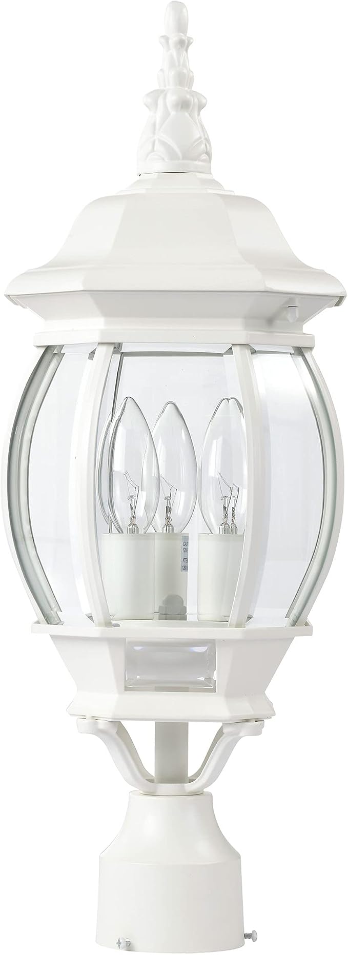 Nuvo 3 Light - 21 in. Post Lantern - Clear Beveled Glass