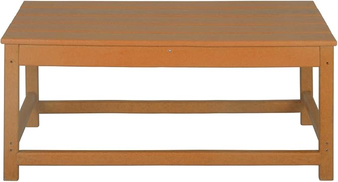 HDPE Laguna Outdoor Poly Adirondack Coffee Table, Orange