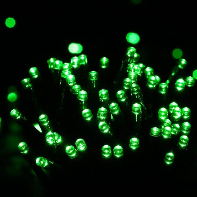 Toodour Solar Christmas Lights Outdoor, 2 Packs Total 144ft 400 LED Solar String Lights with 8 Mode, Outdoor Christmas String Light for Garden, Patio, Fence, Balcony, Xmas Tree Decor - Green