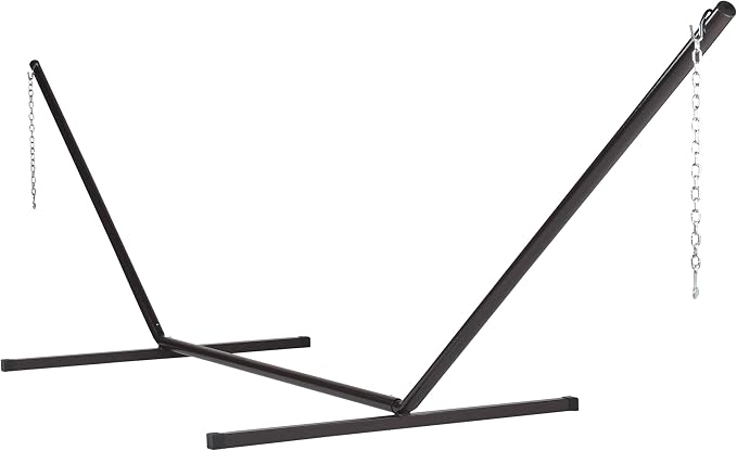 Jumbo Caribbean Rope Hammock and Metal Tri Beam Stand Mocha (Light Blue)