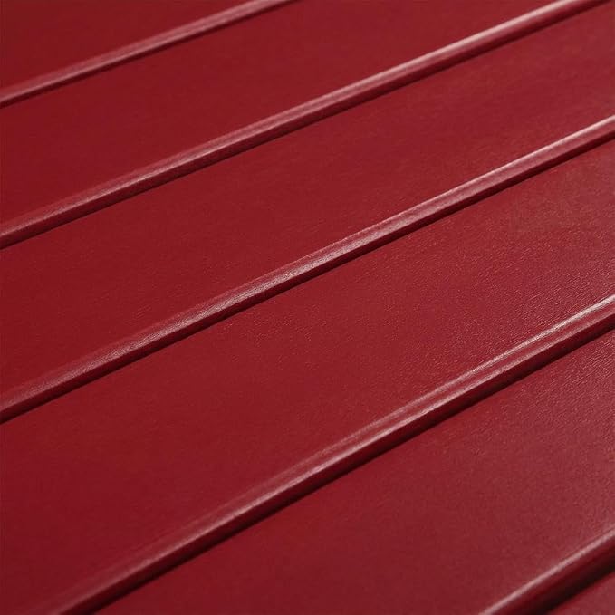 Red Coffee Table with Solid Wood and Acacia Materials, Compact Design, Stylish Finish, Ideal for Patio Or Lounge Areas
