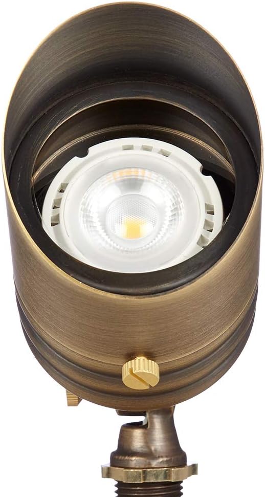 VOLT 20-Pack 12V Fat Boy Solid Brass Outdoor Spotlights (Bronze) | Low Voltage Uplights for Landscape Lighting of Yard, Lawn, Garden, Patio, Trees & House