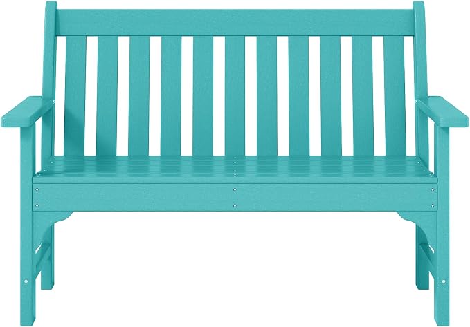 WestinTrends Malibu 3-Piece HDPE Outdoor Patio Furniture Couch and Coffee Table Set, Turquoise