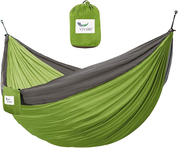 Vivere Double Parachute Camping Hammock, Includes Stuff-Sack (Storm/Apple)