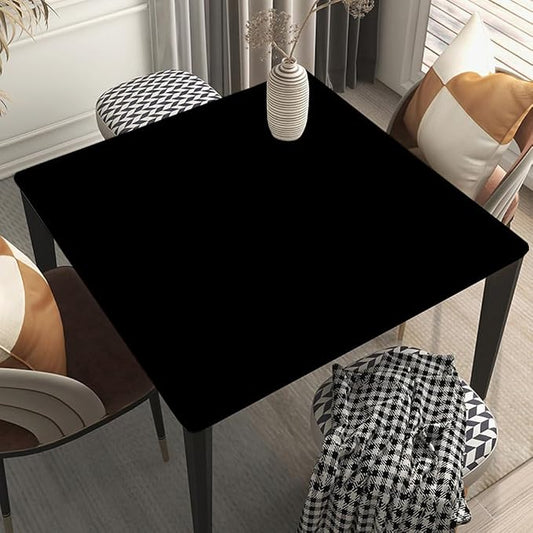 Stretch Picnic Tablecloth Suit for 36"x36" Table Black Outdoor Table Covers for Dining Kitchen Home Party Style81