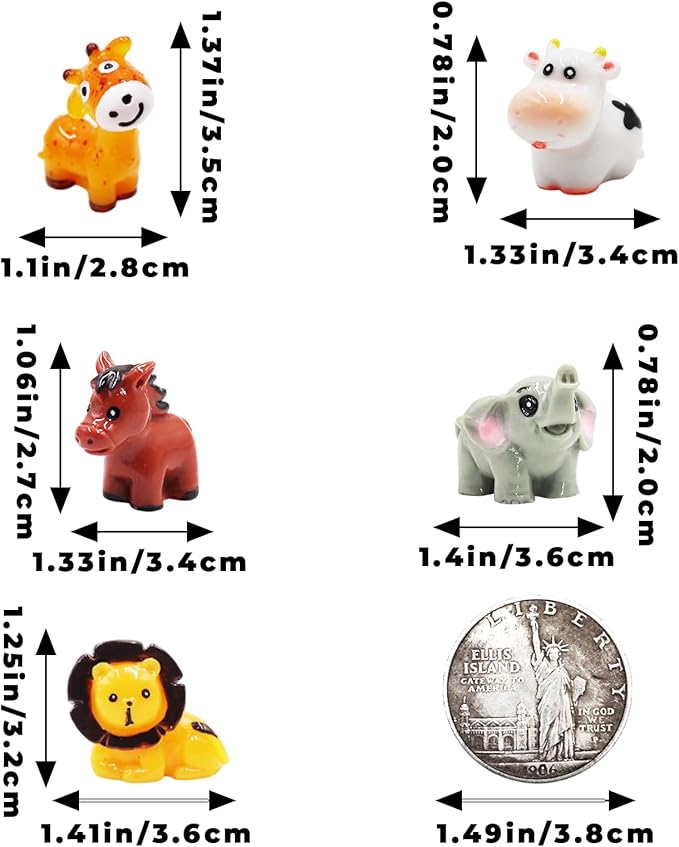 50 PCS Mini Lion Figurines for Fairy Gardens,Miniature Landscapes, Micro Landscape be Used for Various DIY Projects and Decorative