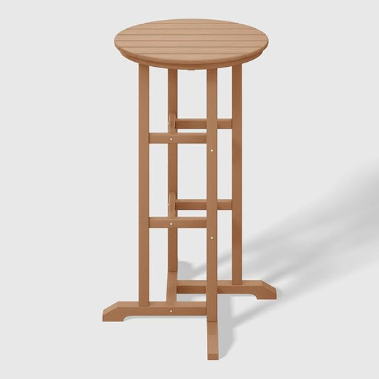 WestinTrends Malibu 42" Counter Height Round Outdoor Patio Bistro Bar Table, Teak