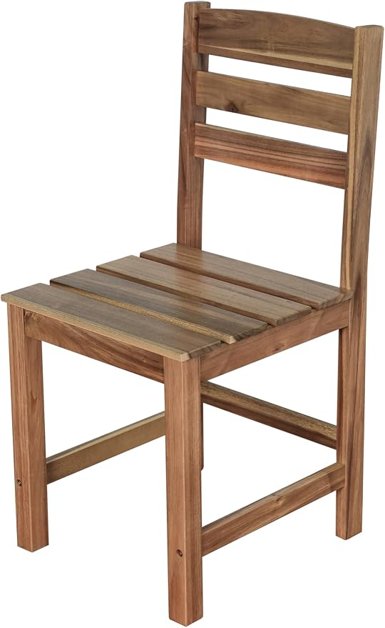 Acacia Wood Outdoor Table and Chair Set, Suitable for Patio, Balcony (Natural Wood#032)