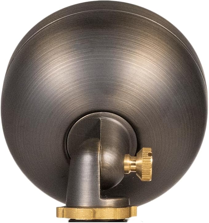 VOLT 12V Mini Round Frosted Flood Light (Bronze) & 3W 2700K G4 LED Bulb | Solid Brass, Warm White Light, Low Voltage, Ideal for Extra Wide & Gentle Illumination with Soft Edges
