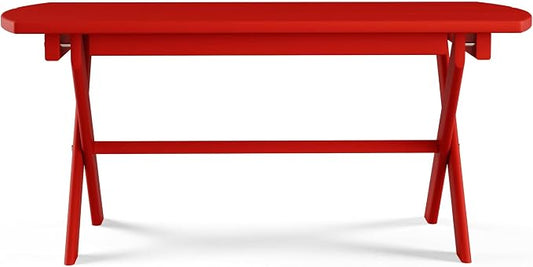 Folding Oval Outdoor Table, Tractor-red-Paint