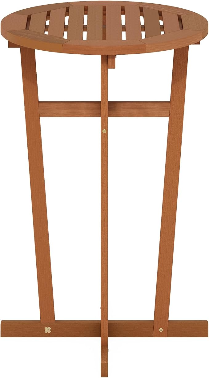 Furinno TIOMAN Patio Table, Outdoor Side Table, Patio Bar Table, Coffee Table in Teak Oil, for Patio, Garden, Porch, Natural