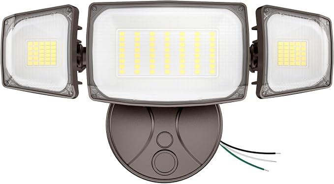 Olafus 80W Flood Lights Outdoor, Switch Controlled 8000LM LED Security Lights, IP65 Waterproof Outside Floodlights, 6500K Exterior Flood Light Fixture Wired for House Yard Porch Eave Brown