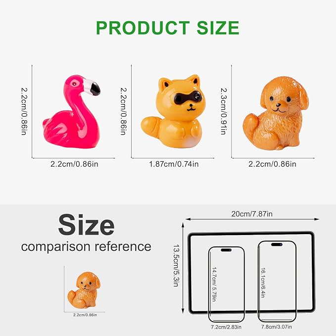 150 Pcs Mini Resin Animals Variety Pack,Assorted Tiny Figurines for Dollhouse Miniature Landscapes and Garden Decor