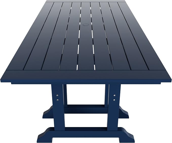 WestinTrends Malibu 71" Outdoor Patio Dining Table, Navy Blue