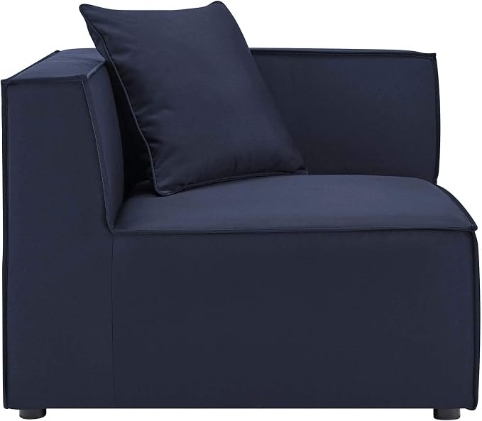 Modway EEI-4379-NAV Saybrook Patio Upholstered 3-Piece Sectional Sofa in Navy