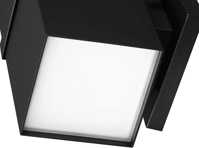 Globe Electric 60000180 9W LED Integrated Dusk to Dawn Outdoor Wall Sconce, Matte Black, 500 Lumens, 2700 Kelvin, 80 CRI