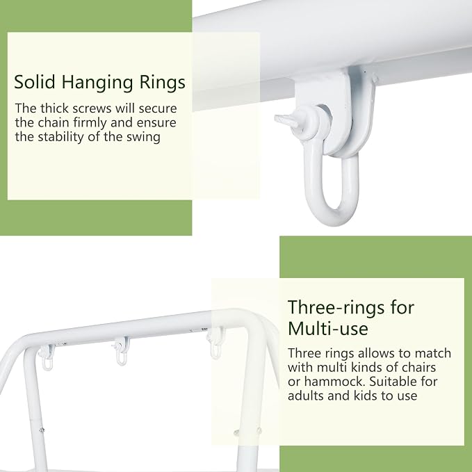 Sturdy Hammock Stand Only - Heavy Duty Frame, Max Stability Iron Frame for Relaxing, 25 LBS Lightweight Yet Strong, 30.31" Top Width, Fits Standard Hammock Chairs, Easy to Move & Store, White
