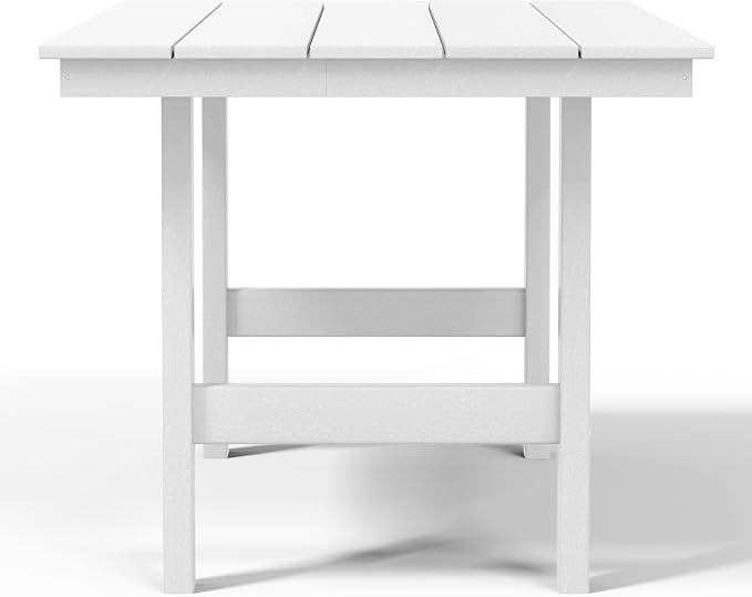WestinTrends Ashore 6-Piece Outdoor HDPE Patio Dining Table Set with Bench, White
