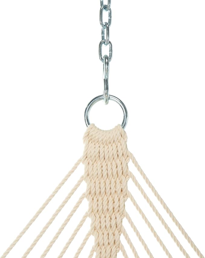 Hatteras Hammocks Cabana Classic Sunbrella Pillowtop Hammock with Free Extension Chains & Tree Hooks, Handcrafted in The USA, Accommodates 2 People, 450 LB Weight Capacity, 13 ft. x 55 in.