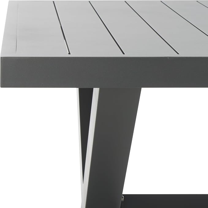 SAFAVIEH Outdoor Collection Core Grey Aluminum Bistro Table