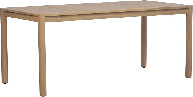 Christopher Knight Home Cascade 70" Outdoor Rectangular Dining Table, Acacia Wood Patio Dining Table for 4-6 People, Solid Wood Outdoor Table for Patio Deck Garden Backyard Dining, Light Teak