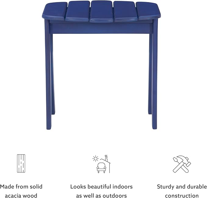 Linon Jayde Blue Adirondack Outdoor Accent Table
