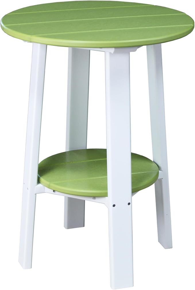 LuxCraft Deluxe End Table 28" Lime Green/White