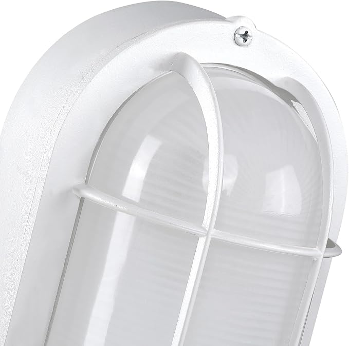 WISBEAM LED Bulkhead Light, Outdoor LED Wall Light for House, Dimmable, 6W Replace 60W, 450 Lumen 3000K Daylight White 80CRI, Waterproof, ETL Rated