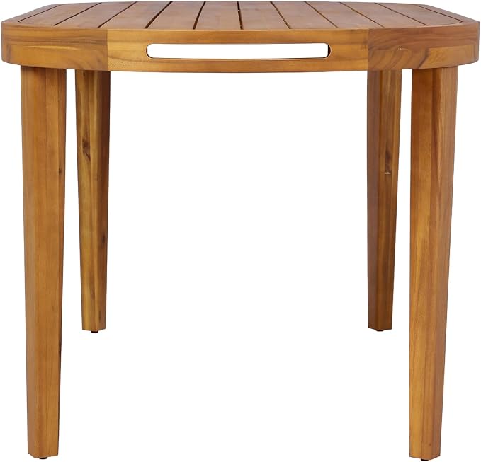 Christopher Knight Home Dorium 70" Oval Outdoor Dining Table, Acacia Wood Patio Dining Table for 4-6 People, Solid Wood Outdoor Table for Patio Deck Garden Backyard Dining, Teak