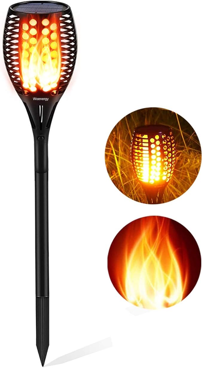 Aityvert Flickering Flame Solar Torch Lights Outdoor, 43" Tall, 1 Pack | Realistic 96-LED Flame Effect, Charges in 6-8 Hours, 10-12-Hour Runtime, IP65 Waterproof, Auto On/Off forPatio, Garden