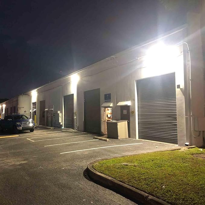 HYPERLITE LED Wall Pack Light 120W with Dusk to Dawn Photocell and Glass Lens LED Security Flood Commercial and Industrial Outdoor LED Wall Lights Out Door for House Warehouses UL Listed