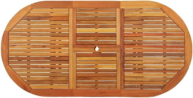 vidaXL Outdoor Dining Table, Extendable Patio Table, Garden Table with Umbrella Hole, Garden Furniture for Porch Deck, Farmhouse, Solid Eucalyptus Wood