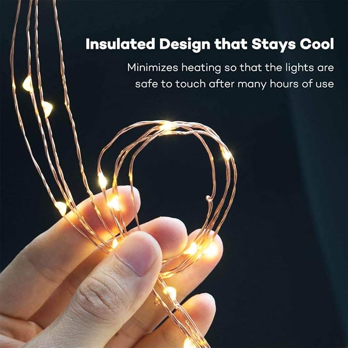SHUKAN 220 LED Solar Firefly Bunch Lights, 8 Flashing Modes, Fairy Copper Wire Waterproof String Lights, Decorative Vine Solar Watering Can Lights, Outdoor Garden Christmas Decor Lights (Warm White)