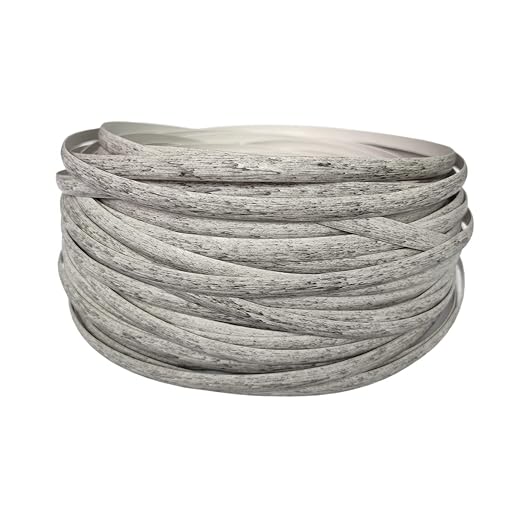 Feyart PE Rattan Strip for Outdoor Rattan Furniture Repair, 8.5mm Plastic Wicker for Patio Furniture Restore(Light Grey)