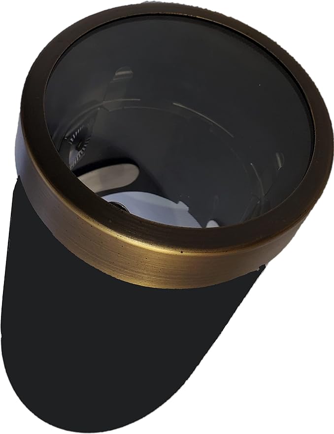 Ironsmith Lighting Products In-Ground Well Light Fixture Starter Kit – Fixture Housing with Solid Brass Louvered Trim Cover – Includes Adjustable Gimbal, Clear Lens & Socket (ISL-LG-WL-LT-KIT)