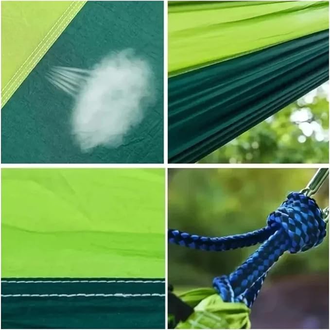 Hammocks, Double Portable Hammock for Camping Lightweight Nylon Parachute for Backpacking Travel Beach Backyard Patio Hiking Amaca,for Outside(Orange)
