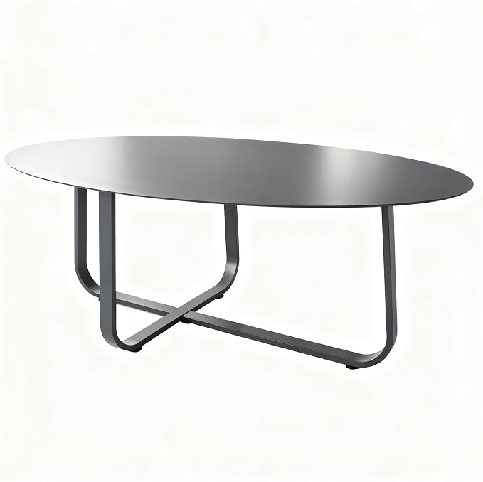 Aluminum Patio Coffee Table, Rustproof Outdoor Side Table | Powder-coated scratch-proof aluminum tabletop, all-weather frame, easy assembly for garden balcony pool