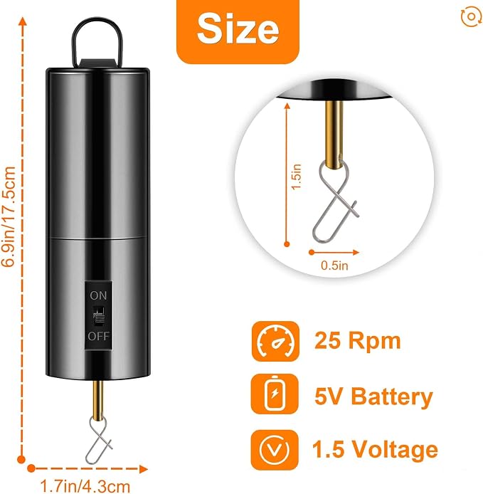 4 Pack Wind Spinner Motor Hanging Display Motor Battery Operated 20 RPM Rotating Motor Multi-Purposes for Wind Spinner Mobile Yard Decor Hanging Ornament Outdoor Sculptures-Medium Speed (4 Pcs Black) | Multi-Purposes for Wind Spinner Mobile Yard Decor ...