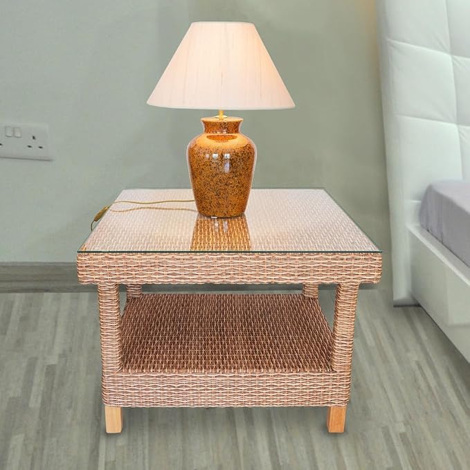 Dulles Glass 10 inch Square Glass Table Top - Tempered - 1/4" Thick Glass Surface, Safe Flat Polished, Eased Corners, Multipurpose for Dining Table, Patio, Coffee and End Table