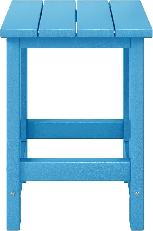 WestinTrends Malibu Kids Outdoor Patio Furniture HDPE Adirondack Square Side Table, Pacific Blue