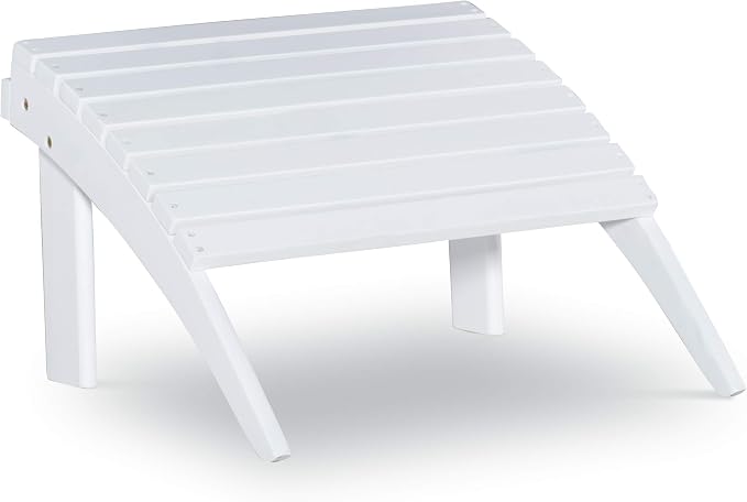 Linon Adirondack, White Ottoman,