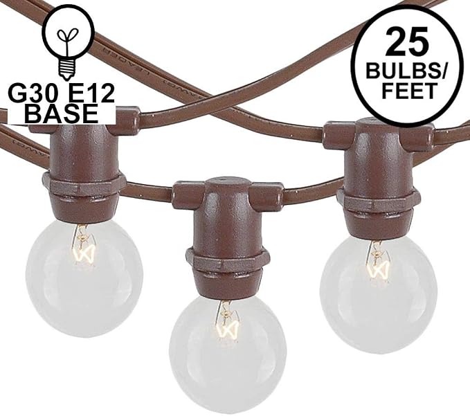 Novelty Lights 25' Clear Incandescent G30 Globe Outdoor String Lights
